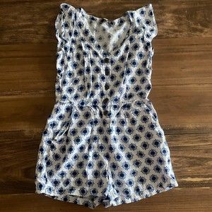 Loft Printed Linen Romper Women’s 0